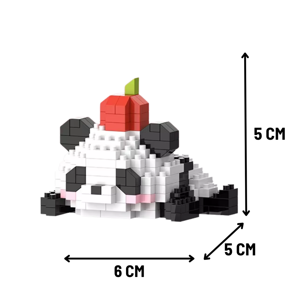 Panda Cherry Micro Brick Figure