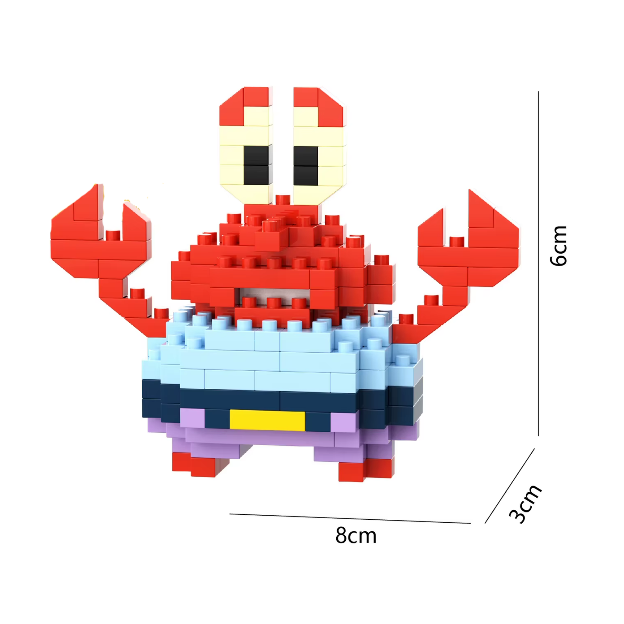 Mr. Krabs | Geïnspireerd Micro Bouwsteen Figuur