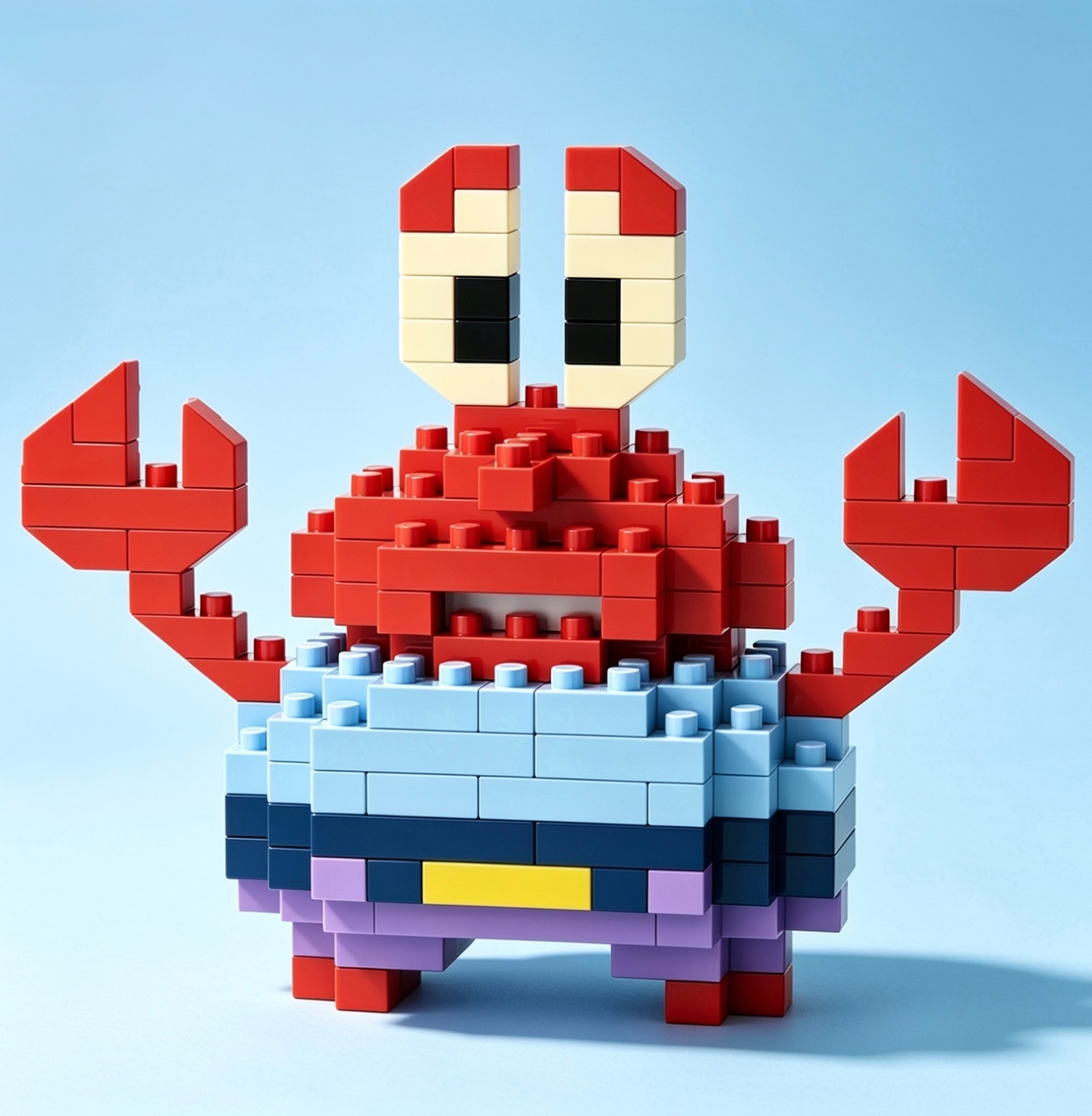 Mr. Krabs | Geïnspireerd Micro Bouwsteen Figuur