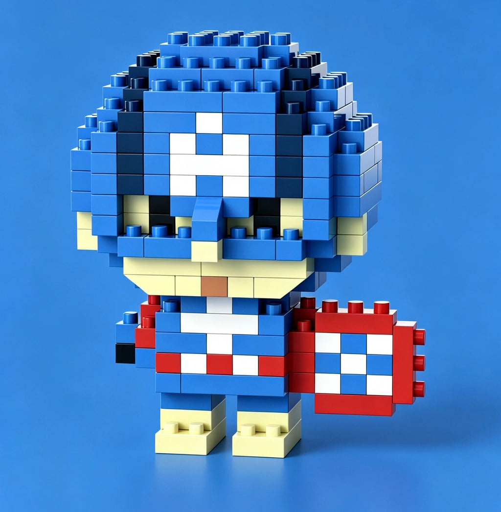 Captain America Micro Brick Figure