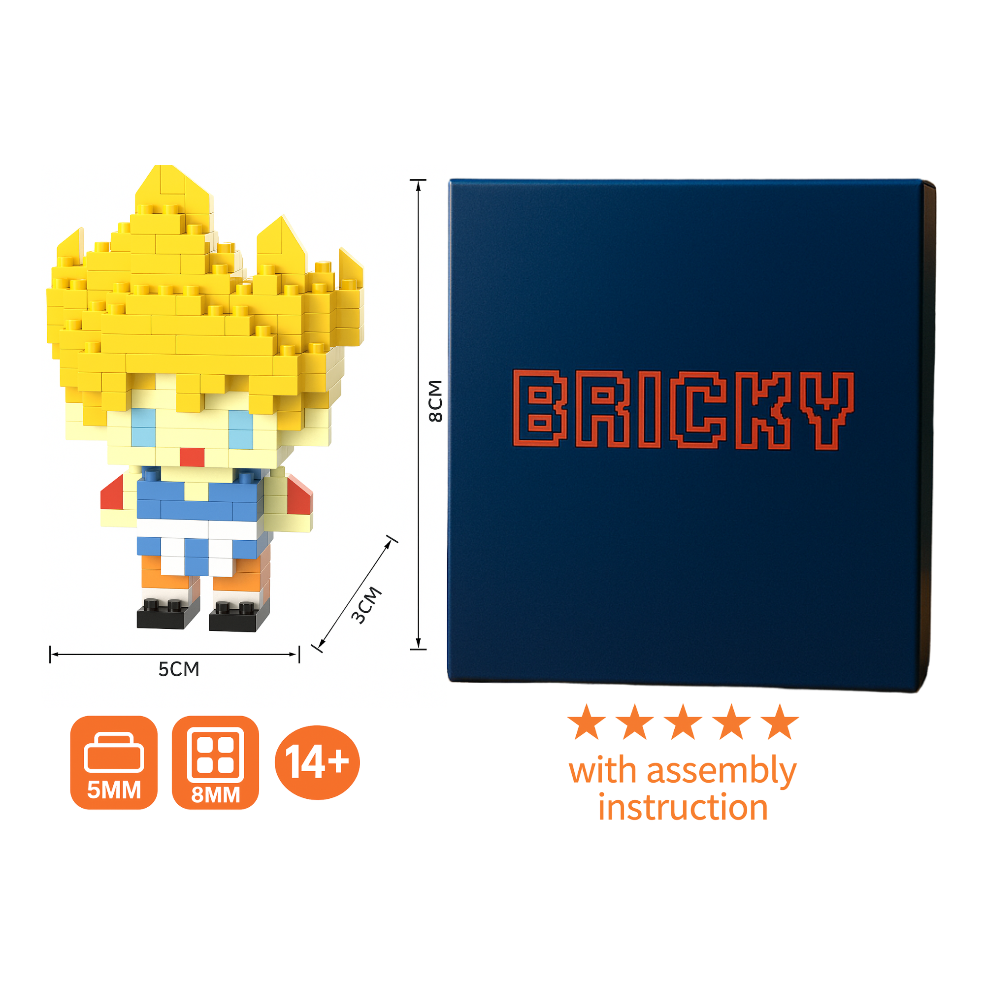 Super Saiyan Goku | Micro baksteenfiguur met inspiratie