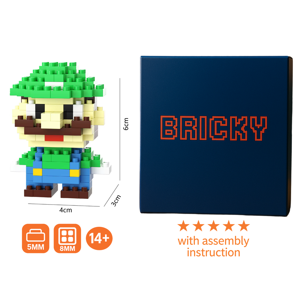 Luigi Micro Brick Figure