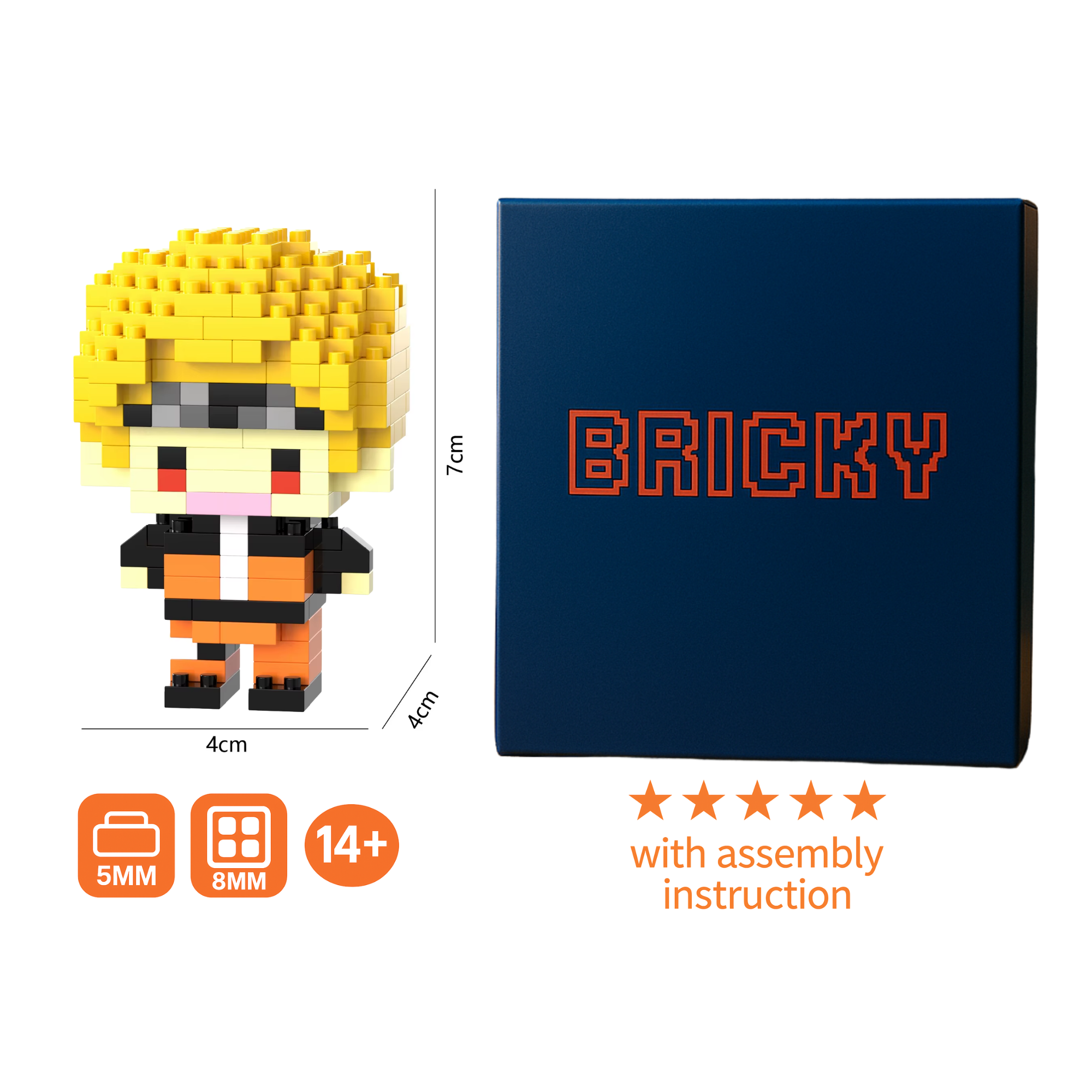 Naruto Uzumaki Micro Brick Figure