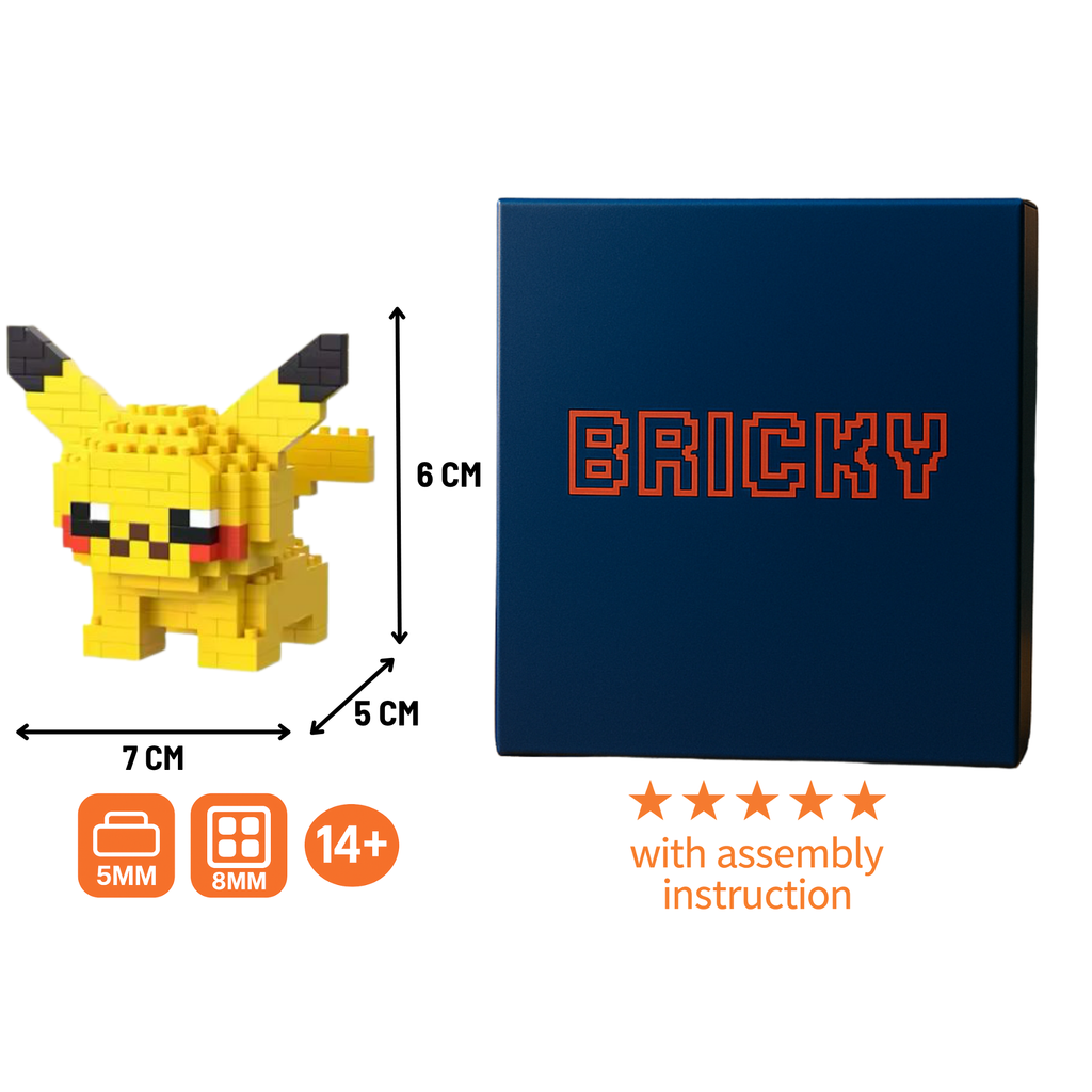 Pikachu Micro Brick Figure