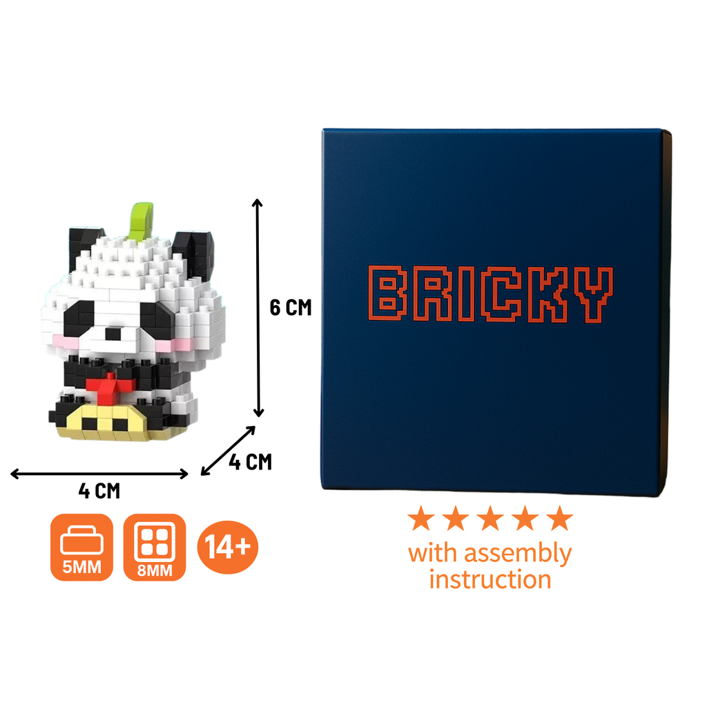 Cute Panda Micro Brick Figure