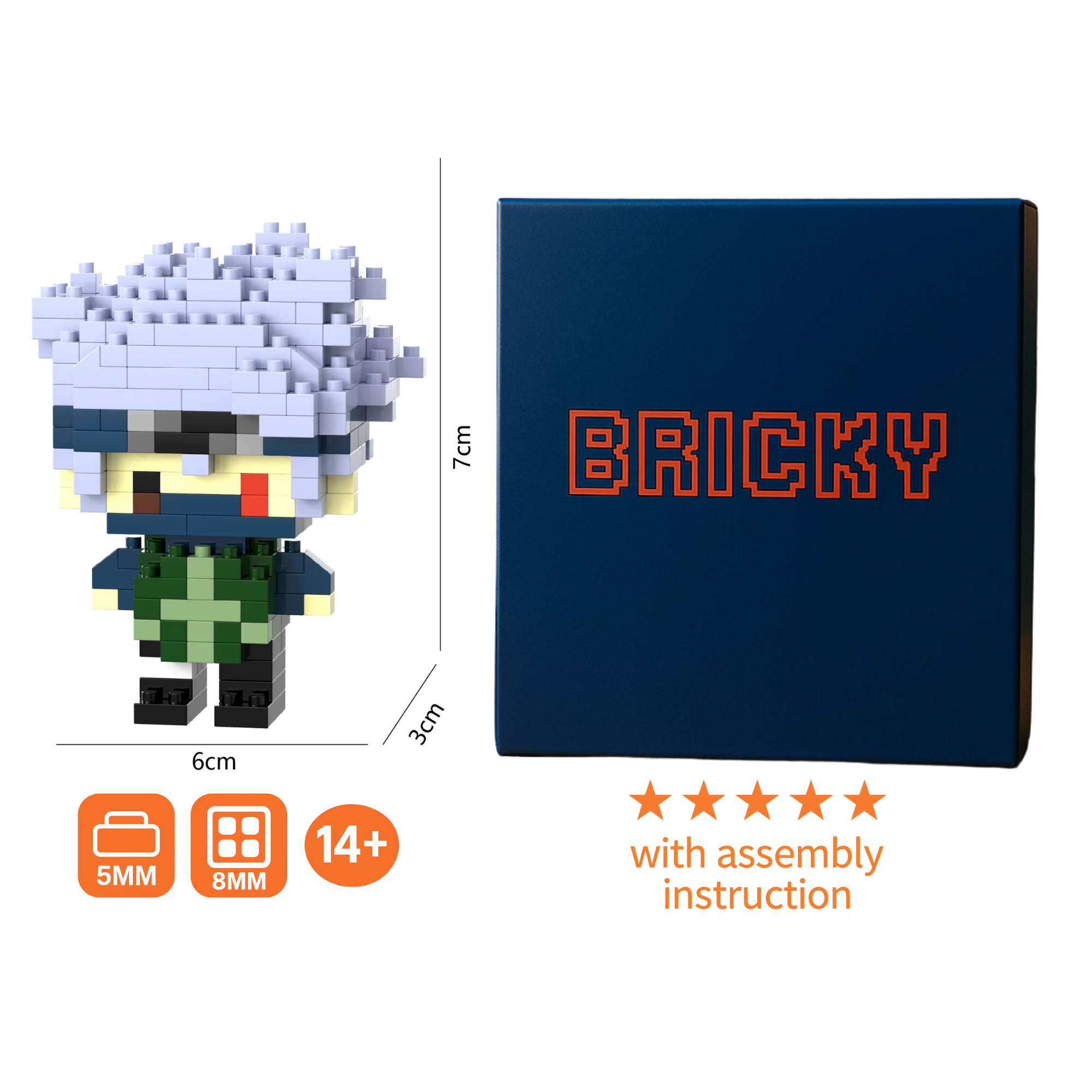 Kakashi Hatake Micro Brick Figure
