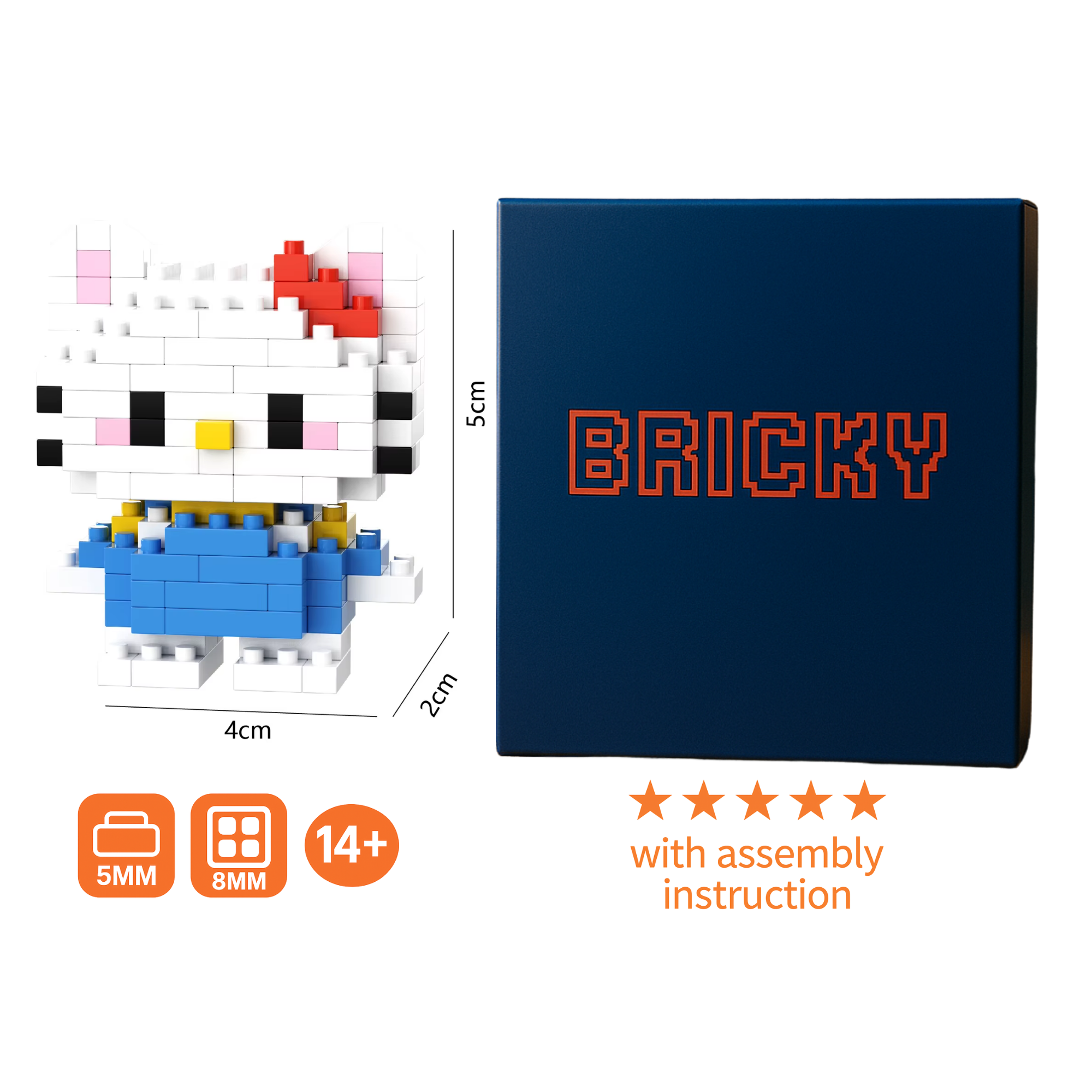Hello Kitty | Geïnspireerde micro-baksteenfiguur
