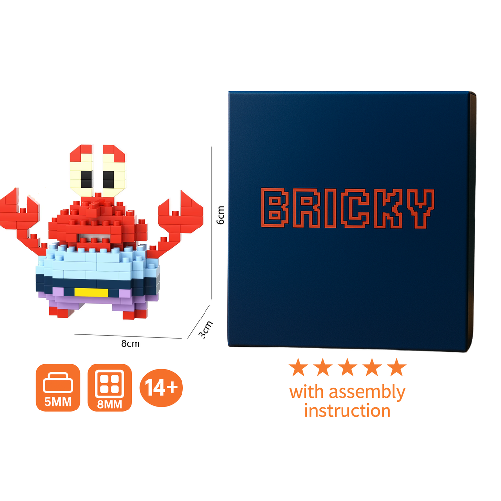 Mr. Krabs Micro Brick Figure