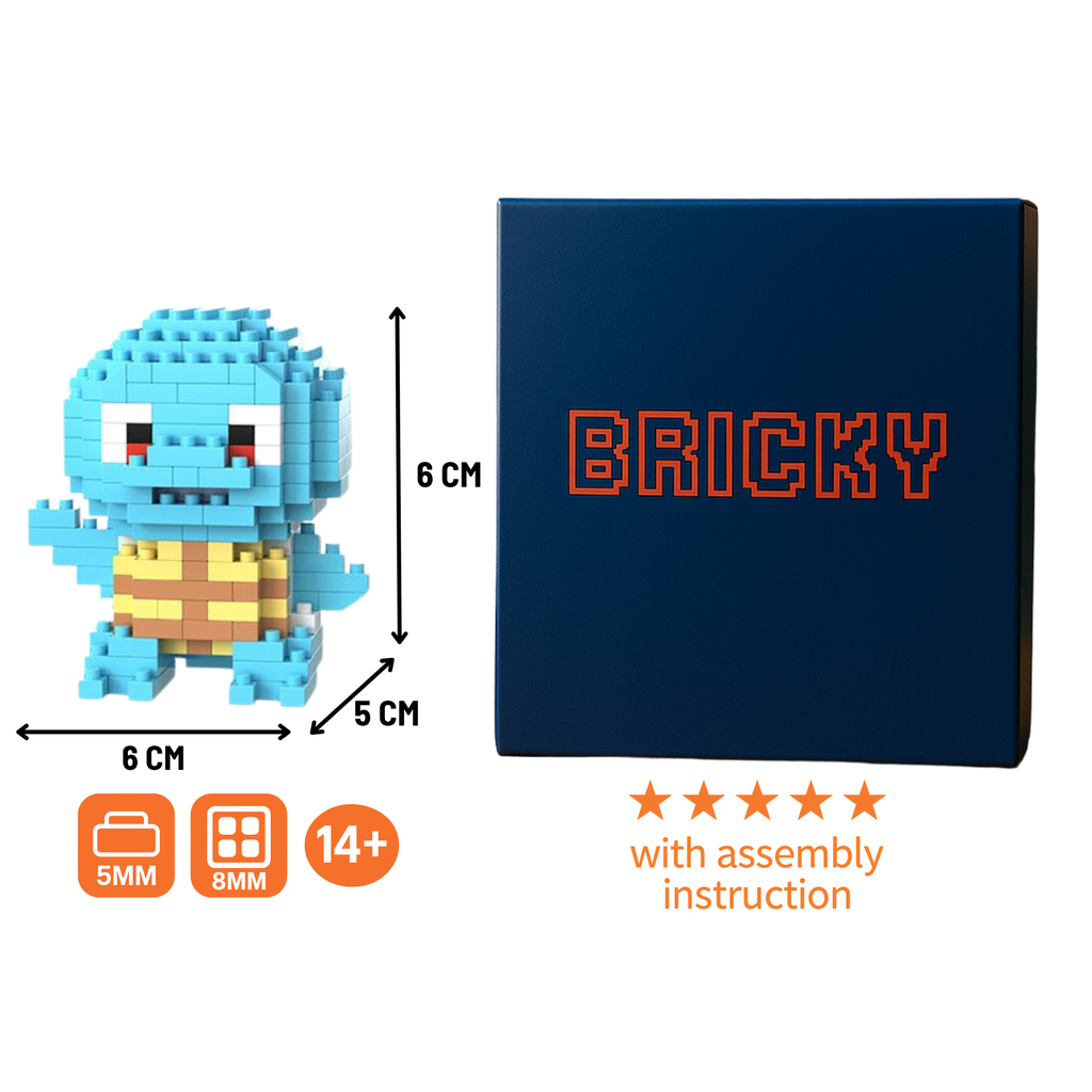 Squirtle Micro Brick Figure